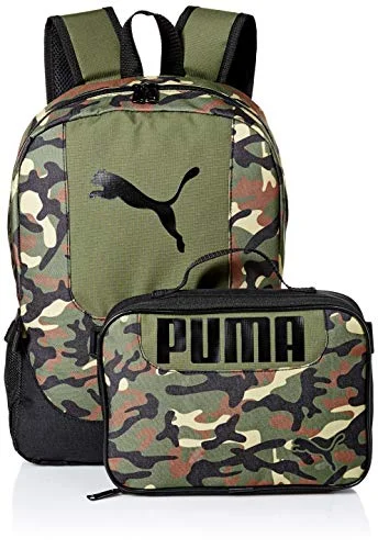 School backpacks with padded laptop sectionPUMA unisex child Evercat & Lunch Kit Combo Kid s Backpack, Olive, Youth Size US