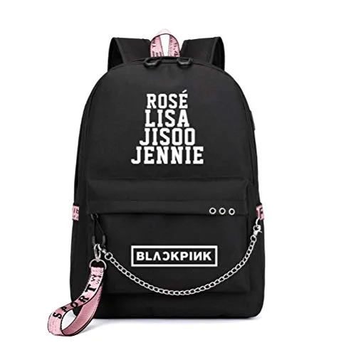 Waterproof backpacks for water sportsRainlemon Kpop Blackpink Backpack Lisa Rose JISOO Jennie Shouler Bag Messenger Bag (Black)