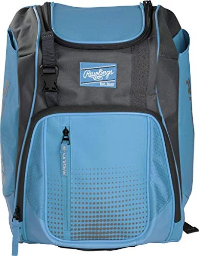 Backpacks for carrying water bottles and gearRawlings Franchise Baseball/Softball Backpack Bag, Columbia Blue