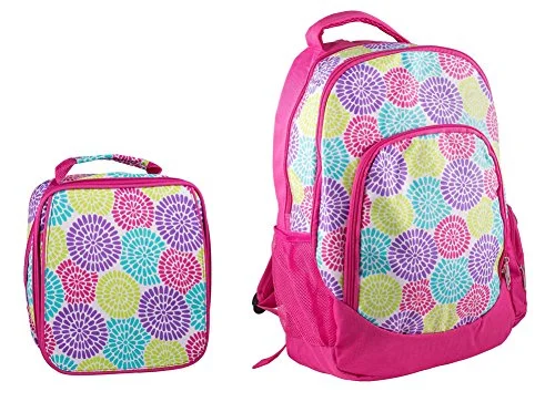 Backpacks for carrying sports equipmentReinforced Design Water Resistant Backpack and Lunch Bag Set - Bloom