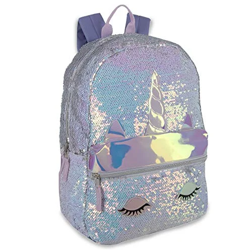 Ergonomically designed backpacks for comfortReverse Sequin Glitter Backpacks - Color Changing Rainbow Magic Backpacks (Rainbow Unicorn)