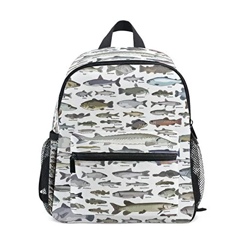 Backpacks for city commuting and daily useSea Fish Pattern Backpack for Girl Boy Preschool School Bag Children Mini Travel Daypack Primary School Students Bookbag