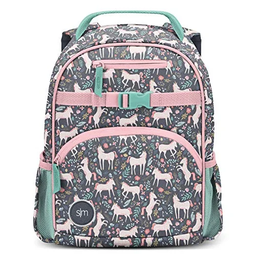 Backpack for carrying fitness equipmentSimple Modern Kids' Fletcher Backpack for Toddler Boys Girls School, Unicorn Fields, 7 Liter