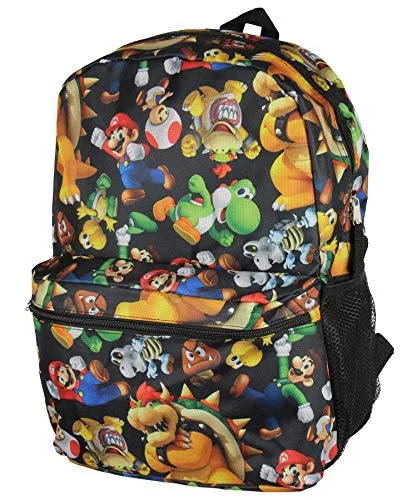 Business backpacks with tech-friendly featuresSuper Mario Bros. Backpack All Over Character Print 16" Bag