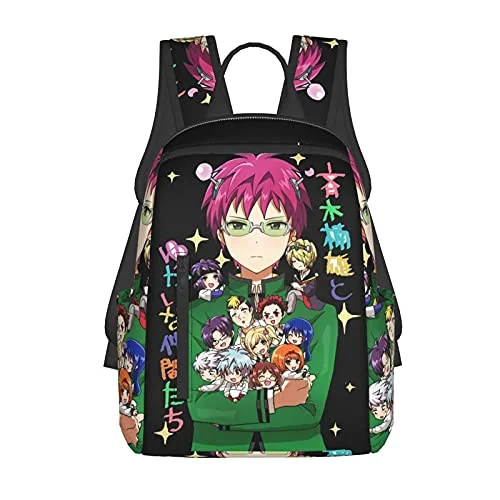 Adjustable backpacks for comfort and supportThe Disastrous Life Of Saiki K Anime Backpacks, Travel Backpacks, Work Backpacks, Laptop Bags