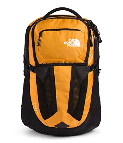 Trendy backpacks for teenagersThe North Face Recon Laptop Backpack, Summit Gold Ripstop/TNF Black, One Size