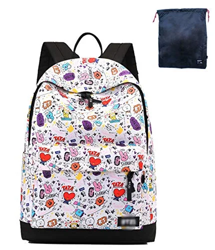 Large backpacks for tech gadgetsTimmor Korean Casual Comic Doll Backpack, Girl's Backpack, Teen Backpack, Junior High School Unisex School Bag. (comic)