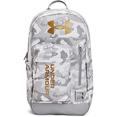 Backpacks for running errandsUnder Armour Adult Halftime Backpack , White (100)/Metallic Gold , One Size Fits All