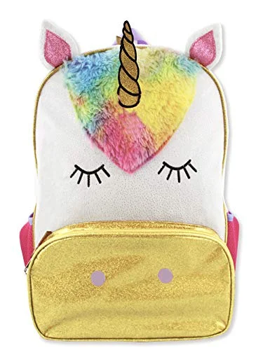 Multifunctional backpacks for gym and workUnicorn Girls 16 inch Fantasy School Backpack (One Size, Pink/White)