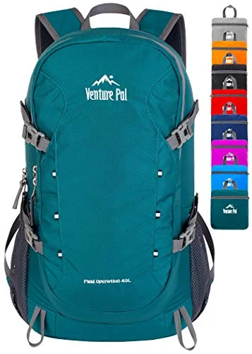 Small backpacks for easy storageVenture Pal 40L Lightweight Packable Travel Hiking Backpack Daypack-Green