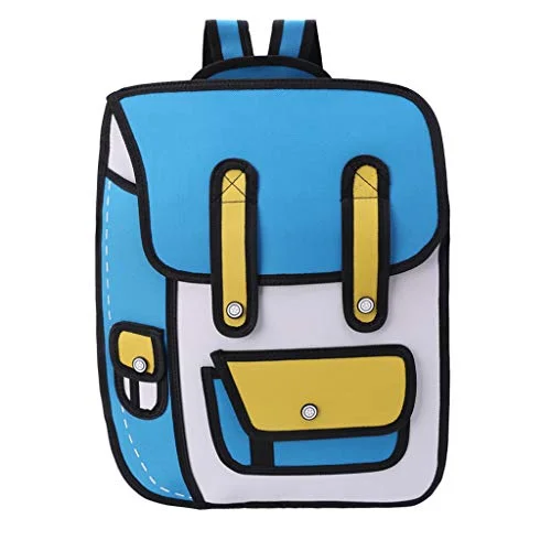 Stylish backpacks for going to the gymW-FIGHT 3D Jump Style School Bags 2D Drawing From Cartoon Backpack Paper Shoulder Bag Comic Bookbag for Boys Girls Christmas Gift