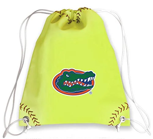 Backpacks with ergonomic shoulder padsZumer Sport Florida Gators Softball Leather Drawstring Shoulder Backpack Bag - Made from the same materials as a Softball - Yellow