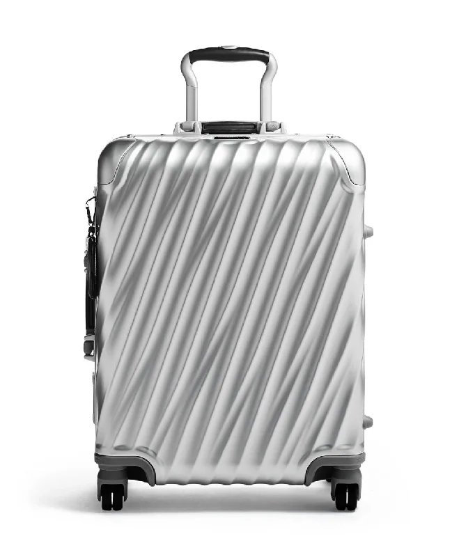 best suitcase for frequent flyers-On Sale- TUMI 19 Degree 22” Aluminum Hardsided Continental Carry-On Spinner- floor model