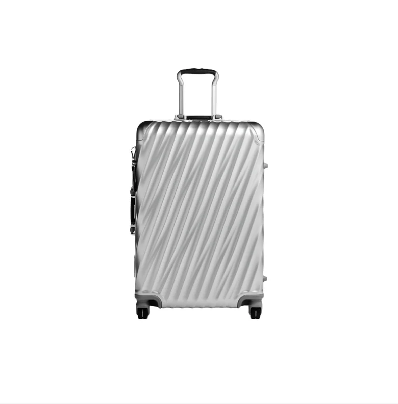 suitcase with multiple compartments-TUMI 19 DEGREE ALUMINUM Short Trip 26" Medium Hardside Checked Spinner