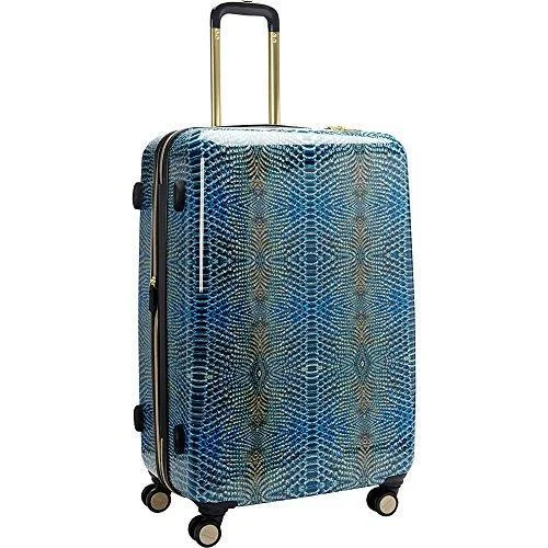 suitcase for tech-savvy travelers-Aimee Kestenberg Ivy 28" Upright Spinner Suitcase, Water Python