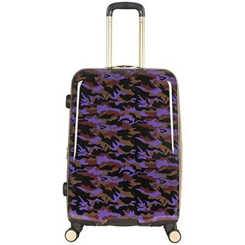 suitcase with custom compartments-Aimee Kestenberg Women'S 24" Camo Printed Abs And Pc Film Expandable 8-Wheel Upright Pullman,