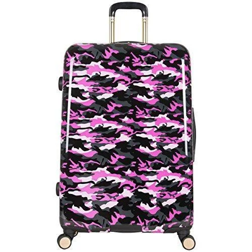 suitcase with internal security pockets-Aimee Kestenberg Women'S 28" Camo Printed Abs And Pc Film Expandable 8-Wheel Upright Pullman,