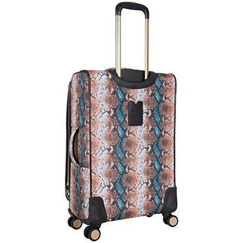 suitcase for hassle-free airport check-in-Aimee Kestenberg Women'S Bali 24" 600D Printed Polyester Expandable 8-Wheel Upright Luggage, Blue