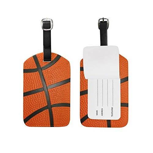 suitcase for ultimate functionality-Alaza Sport Basketball Luggage Tag For Baggage Suitcase Bag Leather 1 Piece