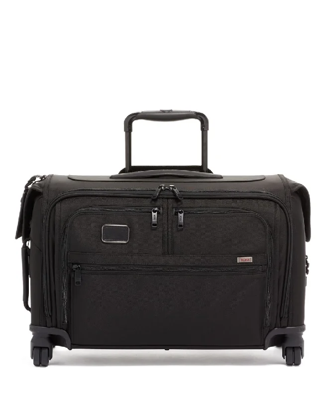 suitcase with travel-specific compartments-TUMI Alpha Carry-On Softsided Spinner Garment Bag