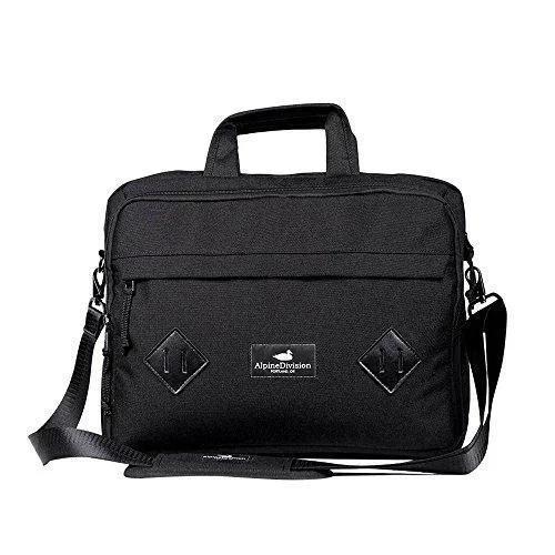 suitcase for all-inclusive vacations-Alpine Division Marshall Laptop Bag - Black