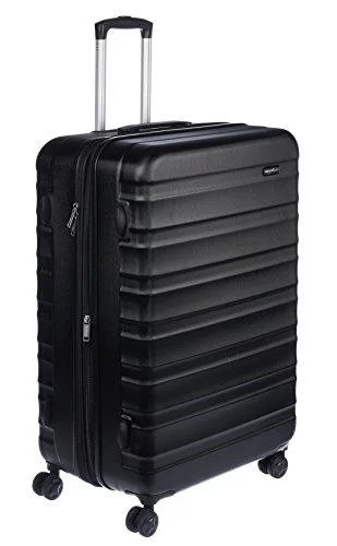 suitcase for protecting fragile items-Amazonbasics Hardside Spinner Luggage - 28-Inch, Black