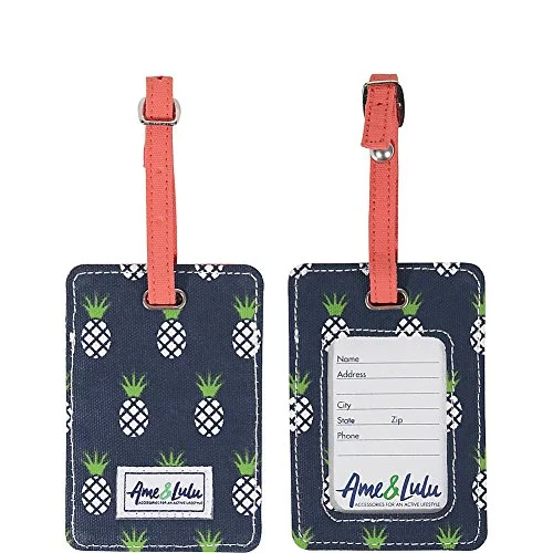 suitcase for daily use-Ame & Lulu Tag Along Luggage Tag (Pineapple)