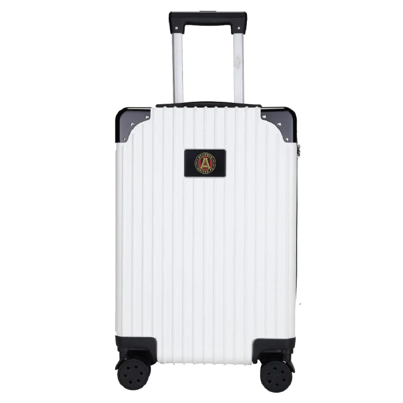 suitcase with comfortable padding-Atlanta United FC 21" Exec 2-Toned Carry On Spinner -WHITE