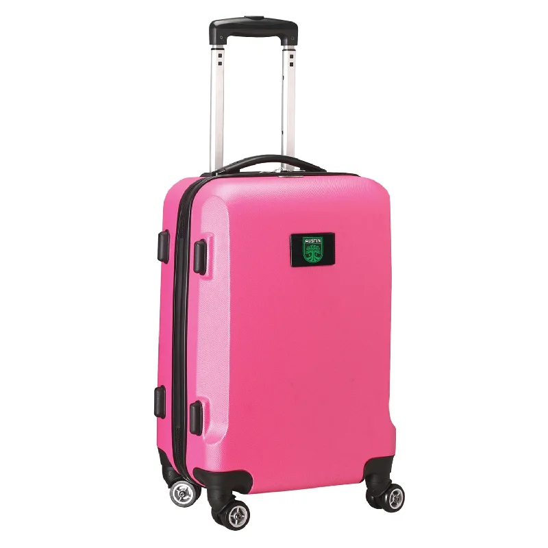 suitcase with integrated organization tools-Austin FC 21"Carry-On Hardcase Spinner- Pink