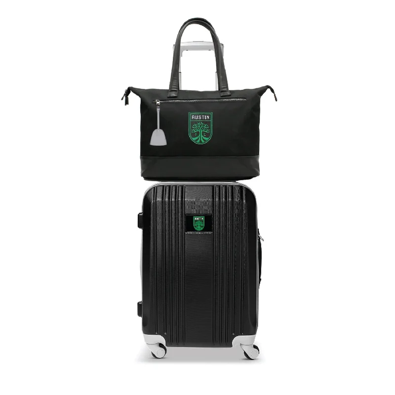 suitcase with extra room for souvenirs-Austin FC Tote Bag and Luggage Set -GRAY