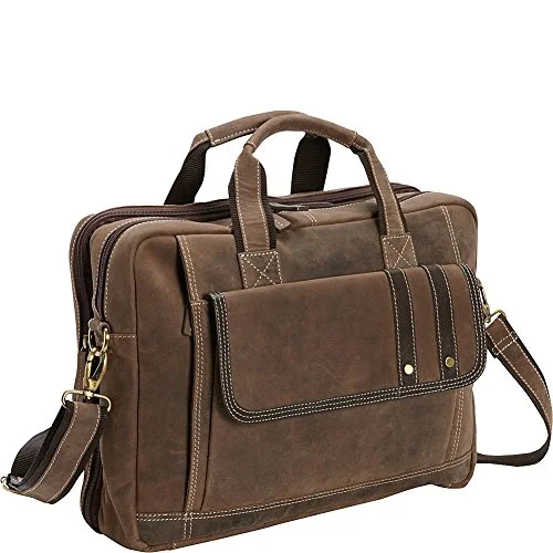 high-quality leather briefcase with handles -Bellino Tuscany Computer Leather Case, Briefcase Bag, Brown