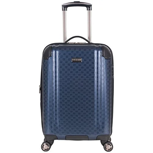 suitcase with reinforced edges-Ben Sherman 20" Pap Expandable 8-Wheel Luggage Carry-On, Navy