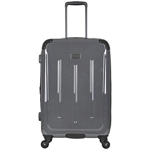 suitcase with rolling and lifting features-Ben Sherman Cambridge 24" Abs And Pc Film Expandable 4-Wheel Upright, Charcoal