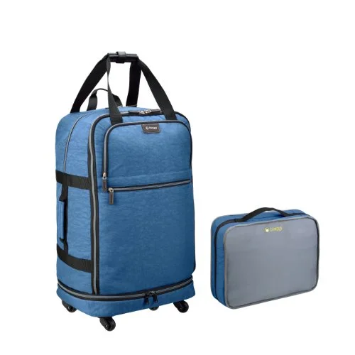 suitcase with sleek and sophisticated design-Biaggi Luggage Zipsak 27" Micro Fold Spinner Suitcase, Winter Blue