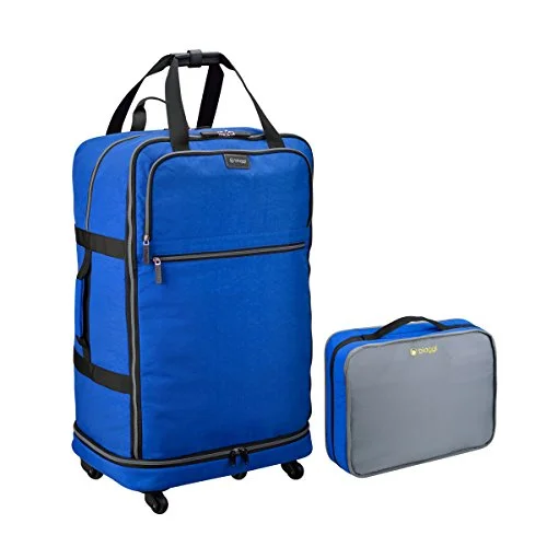 suitcase with easy-opening compartments-Biaggi Luggage Zipsak 31" Micro Fold Spinner Suitcase, Cobalt Blue