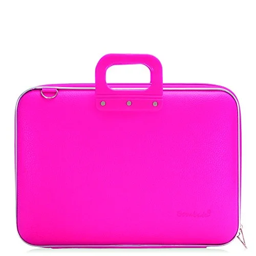 briefcase with sleek black exterior for business professionals -Bombata Maxi Briefcase 17-Inch (Pink)