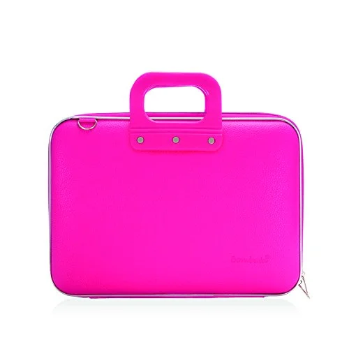 stylish briefcase with room for multiple devices -Bombata Medio Briefcase 13-Inch (Pink)