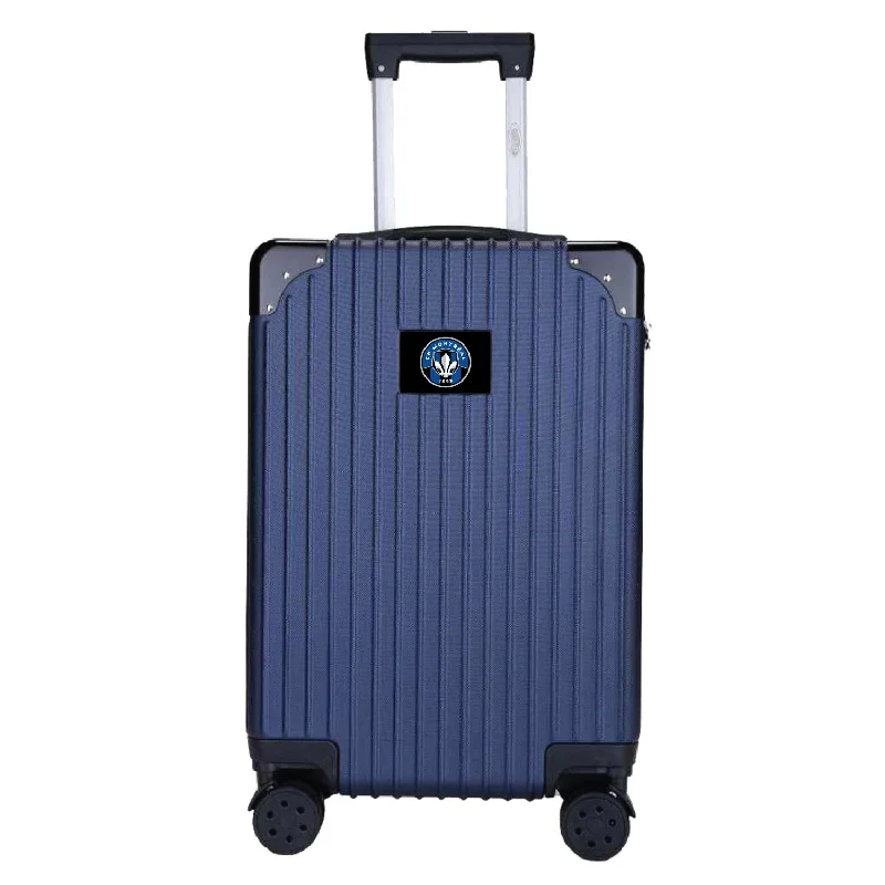 suitcase for small storage spaces-CF Montréal 21" Exec 2-Toned Carry On Spinner -NAVY