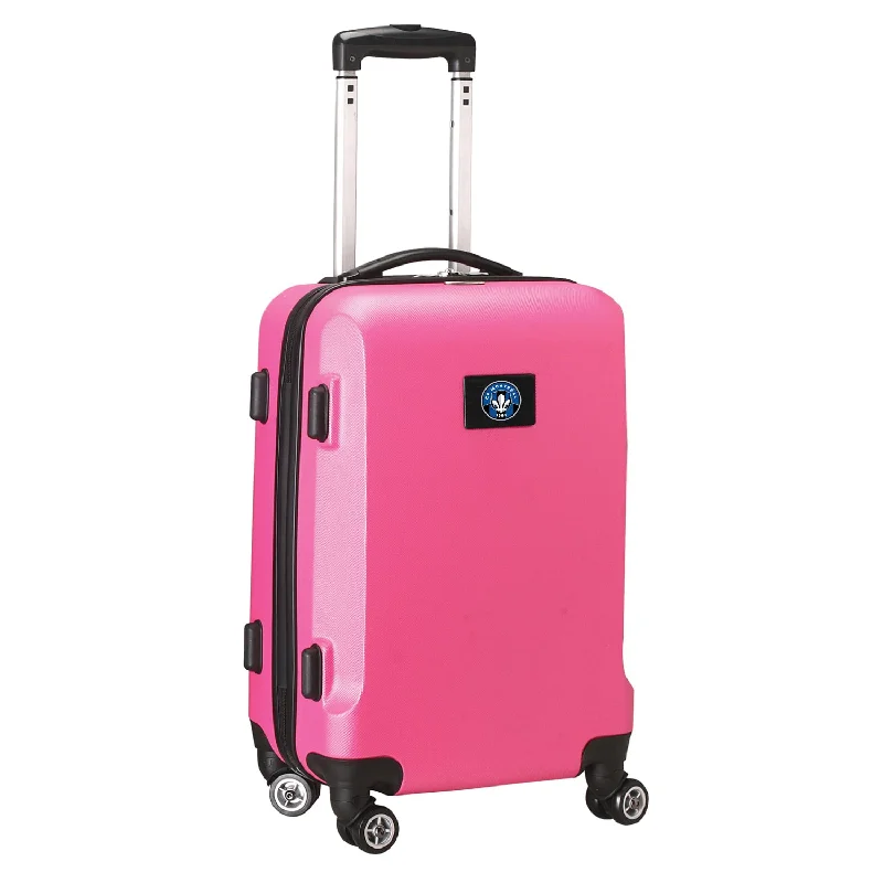 suitcase for protecting fragile items-CF Montréal 21"Carry-On Hardcase Spinner- Pink