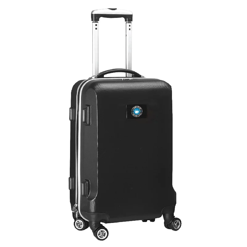 suitcase with ergonomic design-Charlotte FC 21"Carry-On Hardcase Spinner- Black