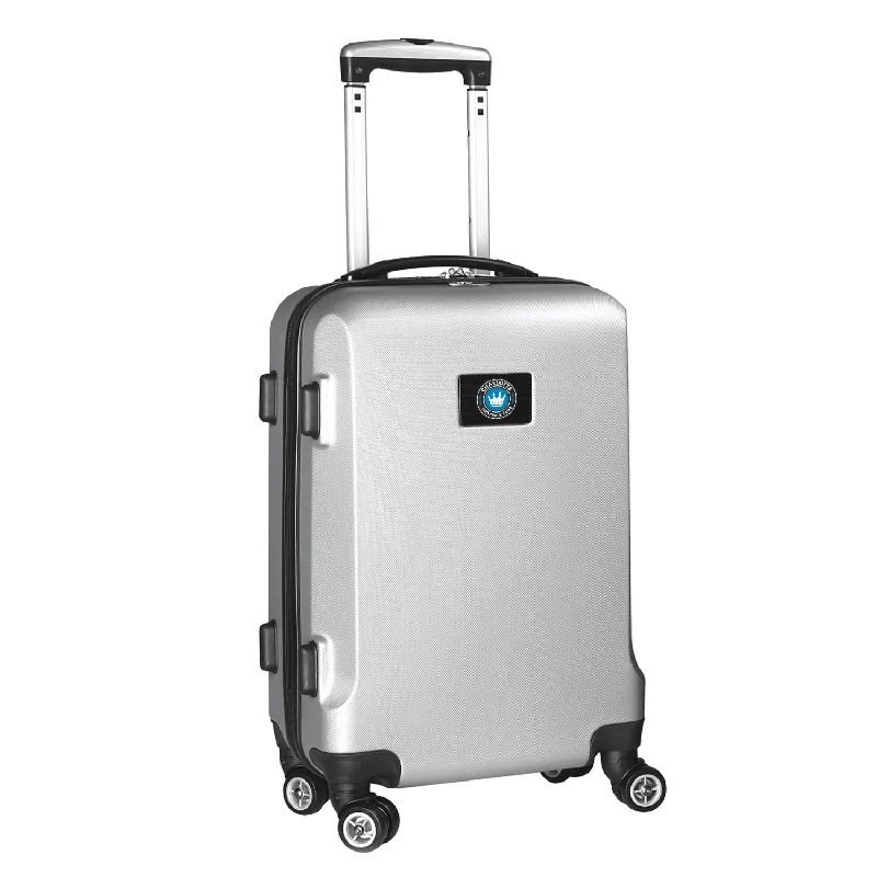 suitcase with smooth travel transitions-Charlotte FC 21" Carry-On Hardcase Spinner- Silver