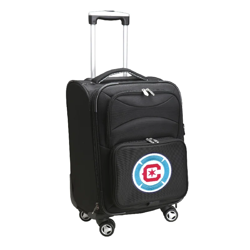 suitcase with built-in coat hanger-Chicago Fire FC  21" Carry-On Spinner Luggage