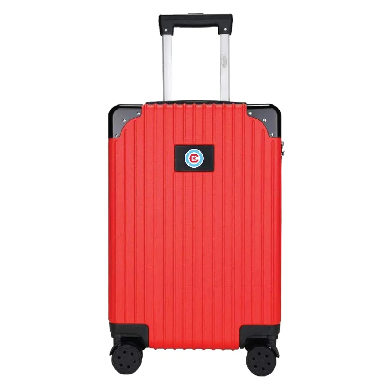 suitcase for tropical vacations-Chicago Fire FC 21" Exec 2-Toned Carry On Spinner -RED