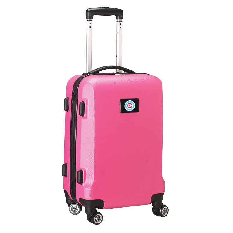 suitcase for a smooth travel experience-Chicago Fire FC 21"Carry-On Hardcase Spinner- Pink