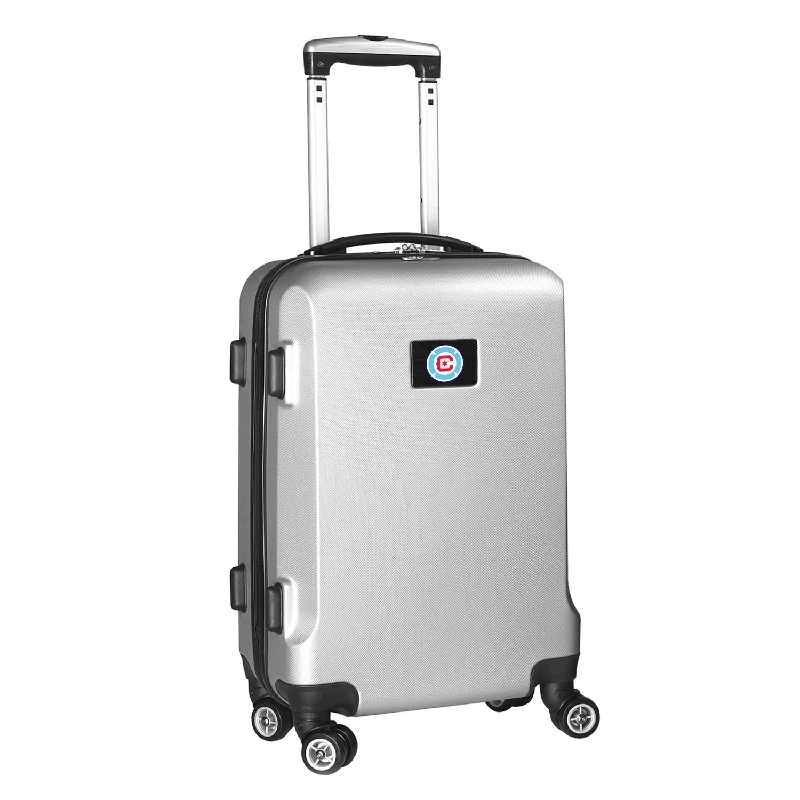 suitcase with secure compartments for gadgets-Chicago Fire FC 21" Carry-On Hardcase Spinner- Silver