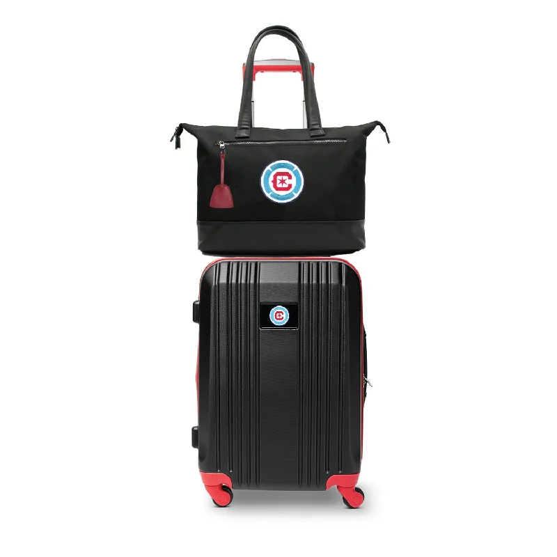 suitcase for extensive road trips-Chicago Fire FC Tote Bag and Luggage Set -RED