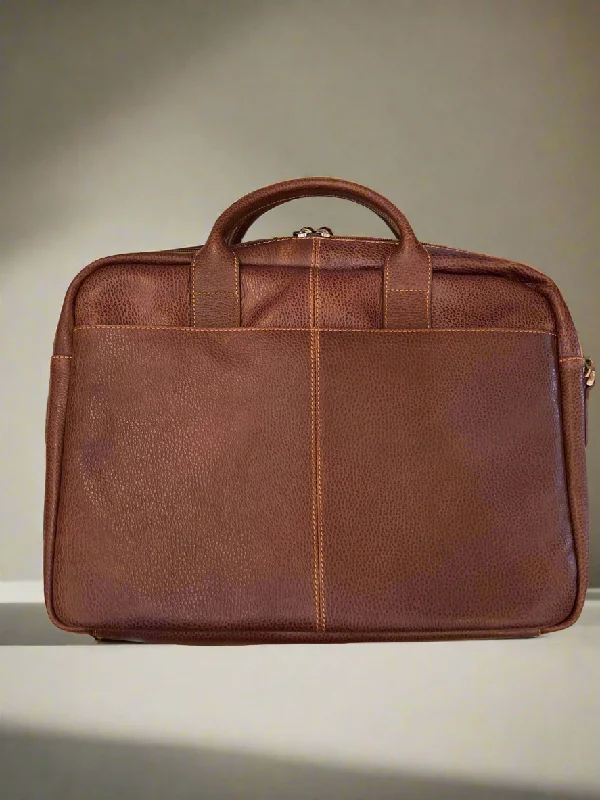 briefcase with internal file organizers -Classico Leather Slim Zippered Briefcase