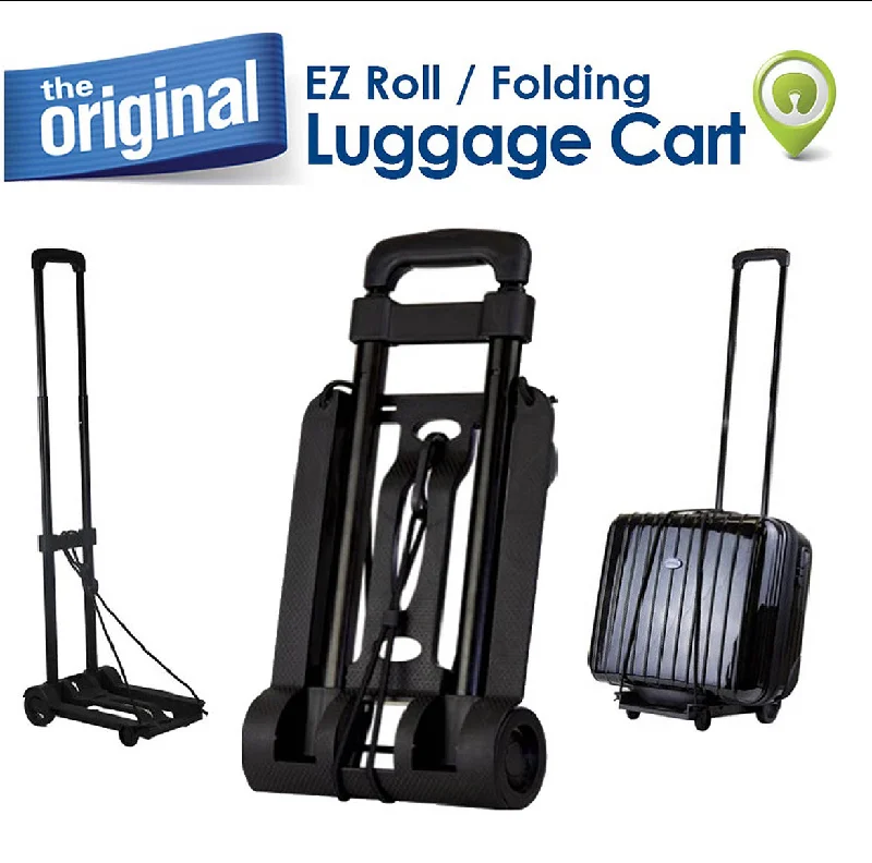 suitcase with easy access for essentials-Cloudz EZ Roll Luggage Cart- $24.99