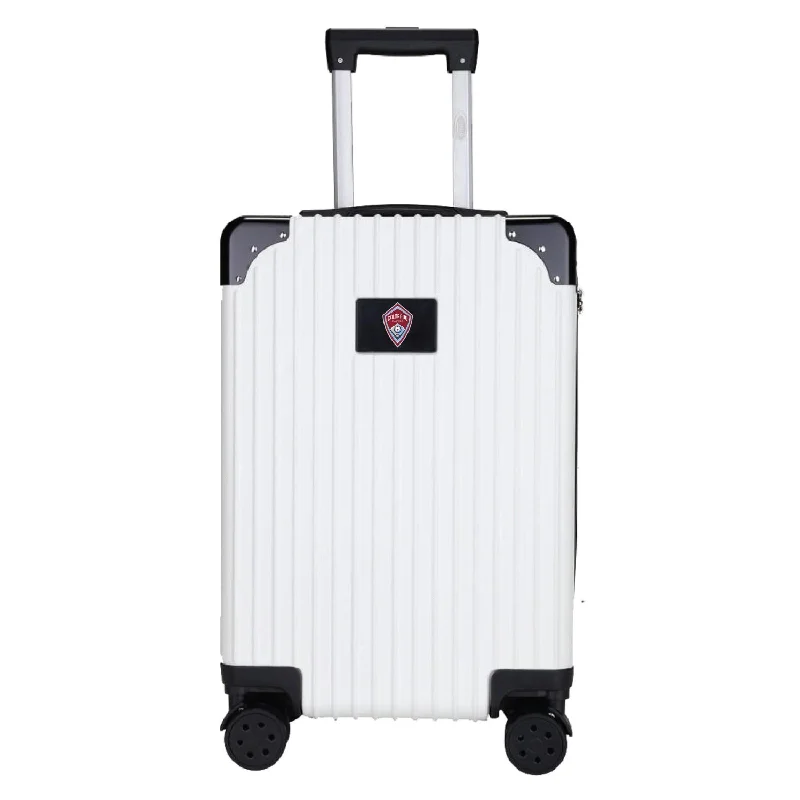 suitcase with custom organization system-Colorado Rapids 21" Exec 2-Toned Carry On Spinner -WHITE