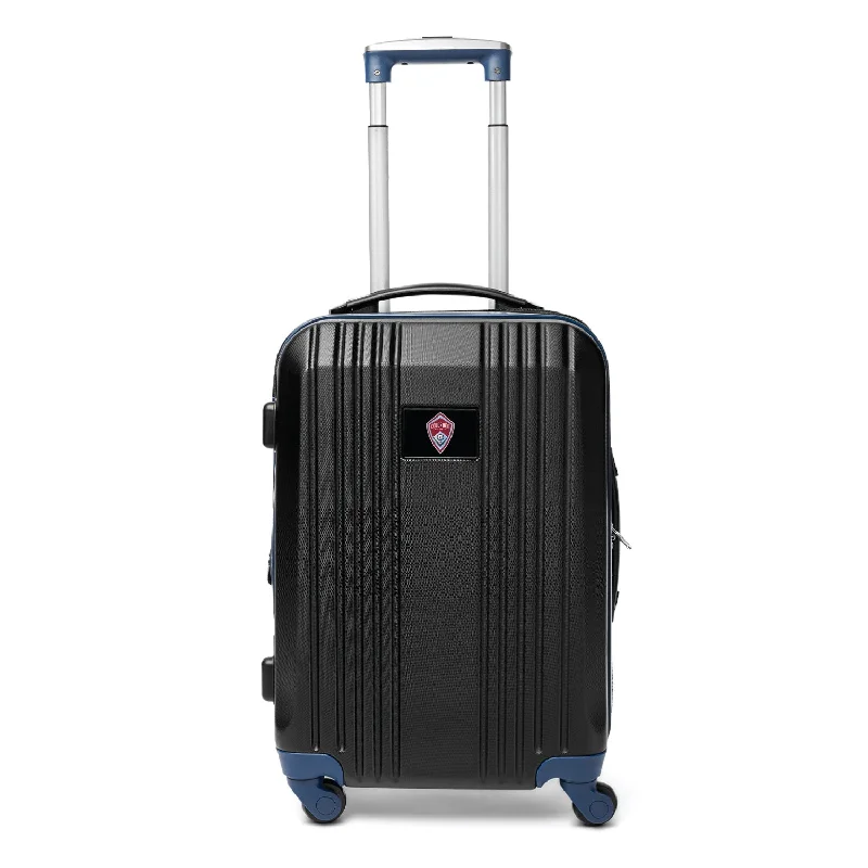 suitcase for all-weather travel-Colorado Rapids 21" Two-Tone Carry On Spinner Luggage- NAVY